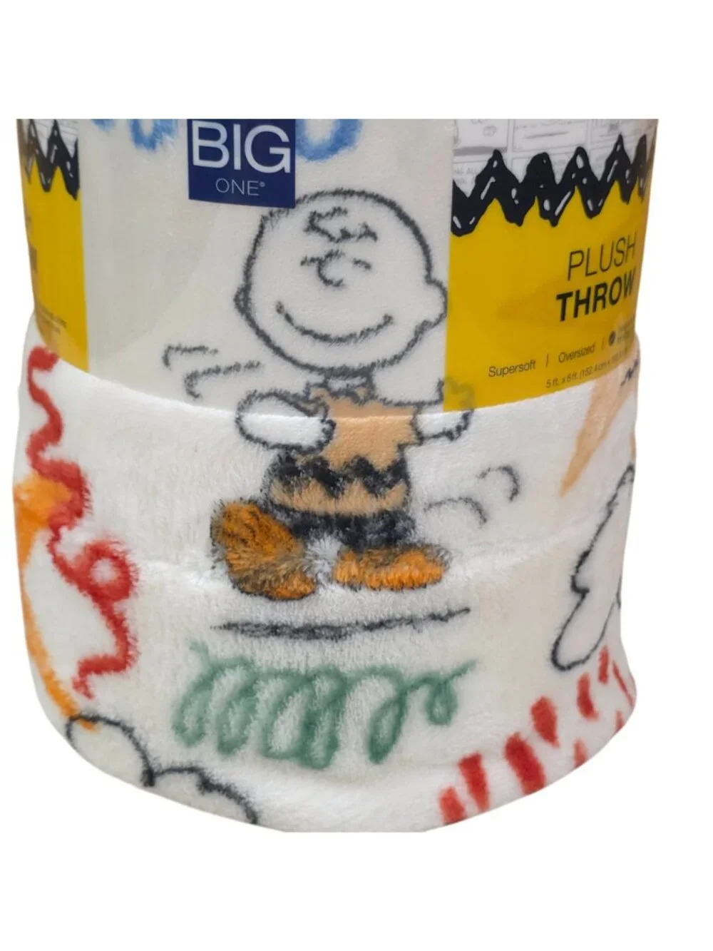 Peanuts Snoopy Oversized Plush Throw Blanket 5 Ft X 6 Ft Cartoon by The Big One